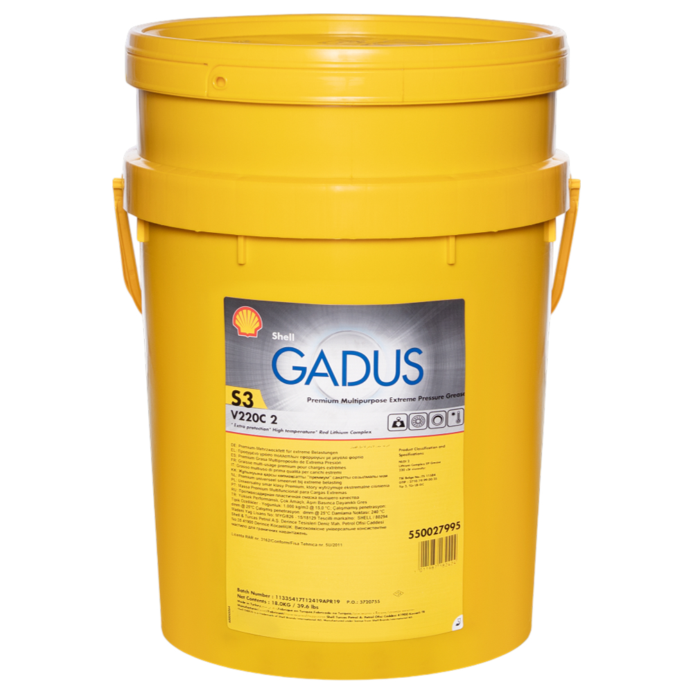 Пластичная смазка Shell Gadus S3 V220C 2 ведро 18 кг.
