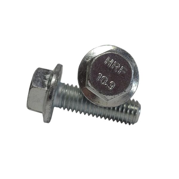 Болт с фланцем М6x40 DIN 6921, класс прочности 10.9, с насечками, неполная резьба, оцинкованный, 300 шт.