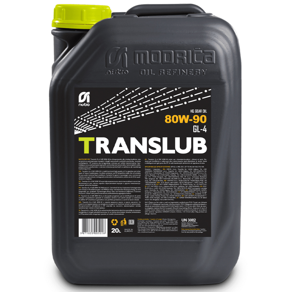 Трансмиссионное масло NESTRO TRANSLUB GL-4 80W-90 канистра 10л