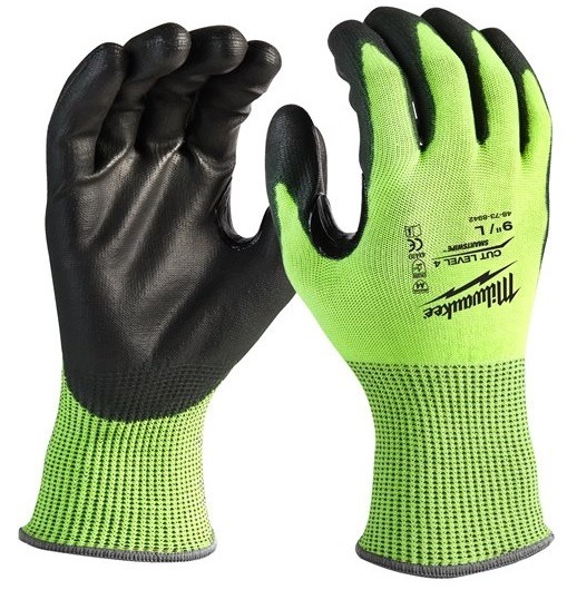 Перчатки защитные Hi-Vis Cut level (Хай Виз Кат Левел) 5/E, L/9