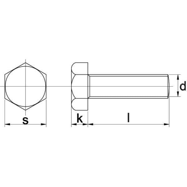 Болт M12X25 8,8