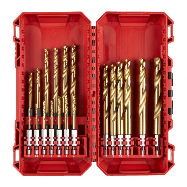 Набор сверл по металлу RedHEX™ HSS-TiN 2-10 мм GEN II, 19 шт.