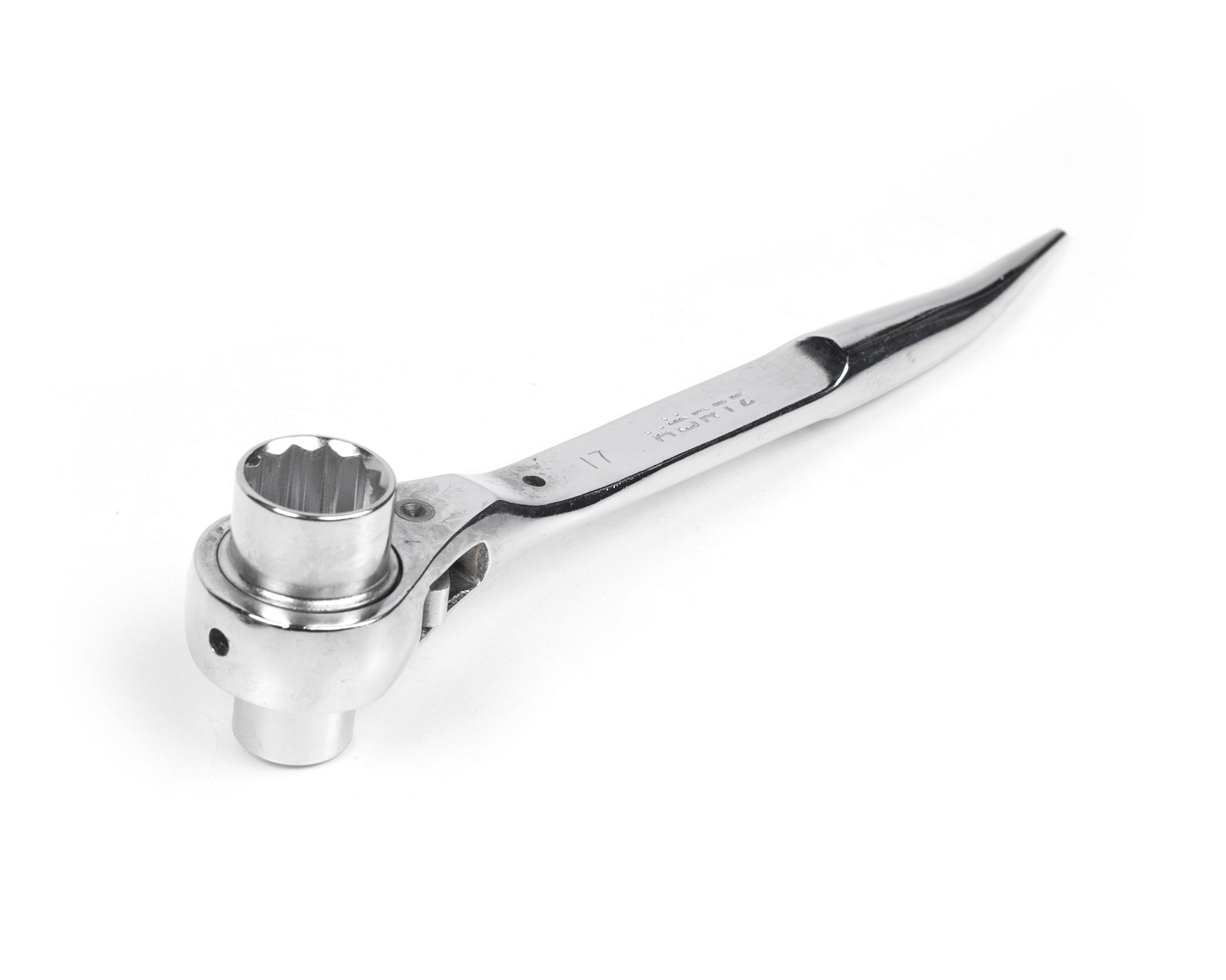 Ключ коликовый торцевой трещоточный 13х17 хром HORTZ