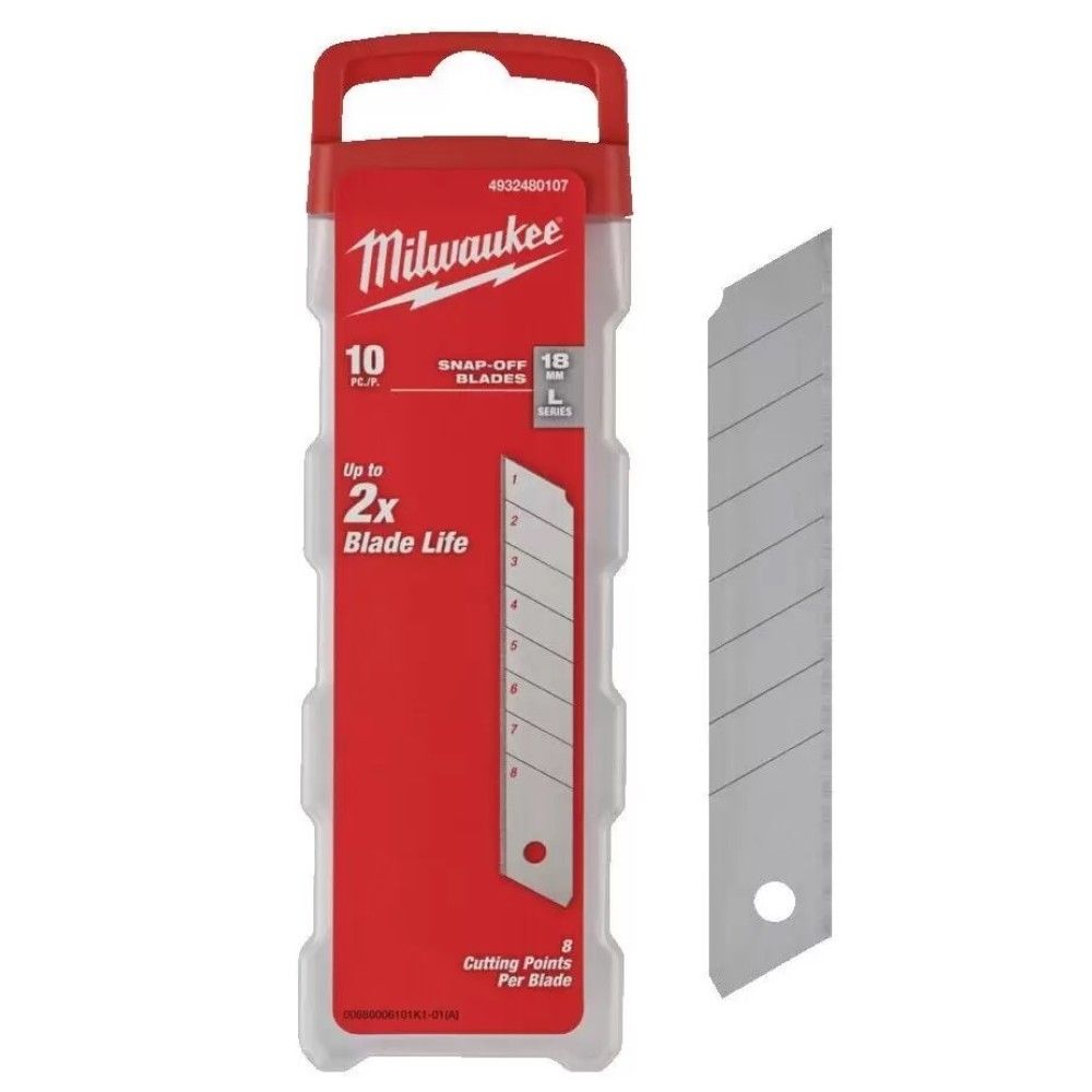 Лезвия сменные сегментированные 18 мм Milwaukee GEN II, 10 шт.