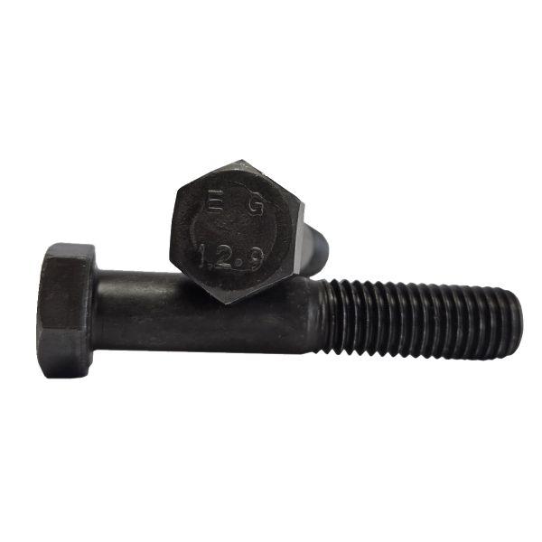 Болт М10x70 DIN 931, класс прочности 12.9, чёрный оксид, 80 шт.