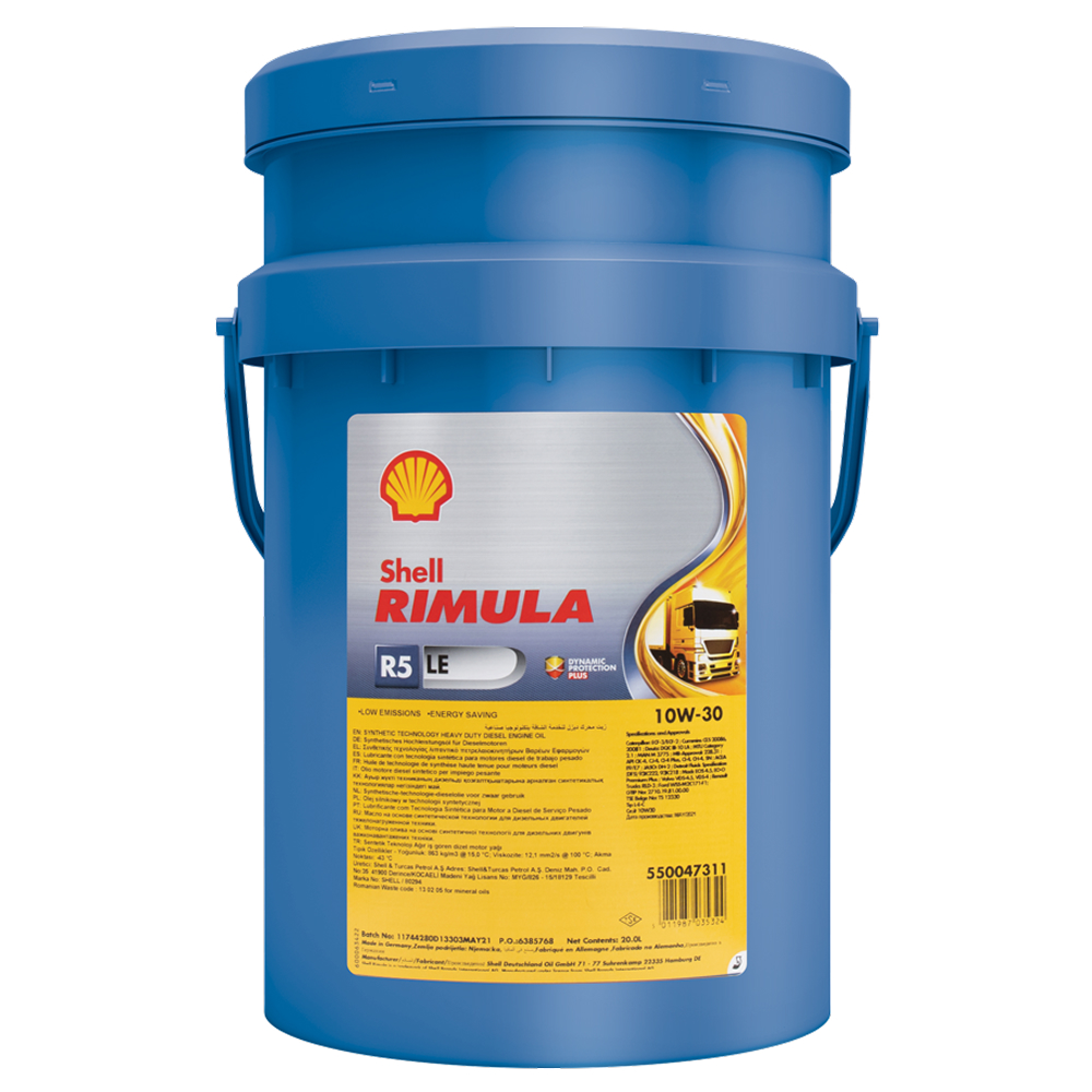 Моторное масло Shell Rimula R5 LE 10W-30 ведро 20 л.