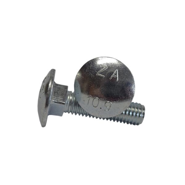 Болт М10x40 DIN 603 I ISO 8677, класс прочности 10.9, оцинкованный, полная резьба, 150 шт.