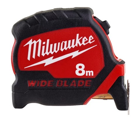 Рулетка PREMIUM широкая WIDE BLADE 8 м, ширина полотна 33 мм