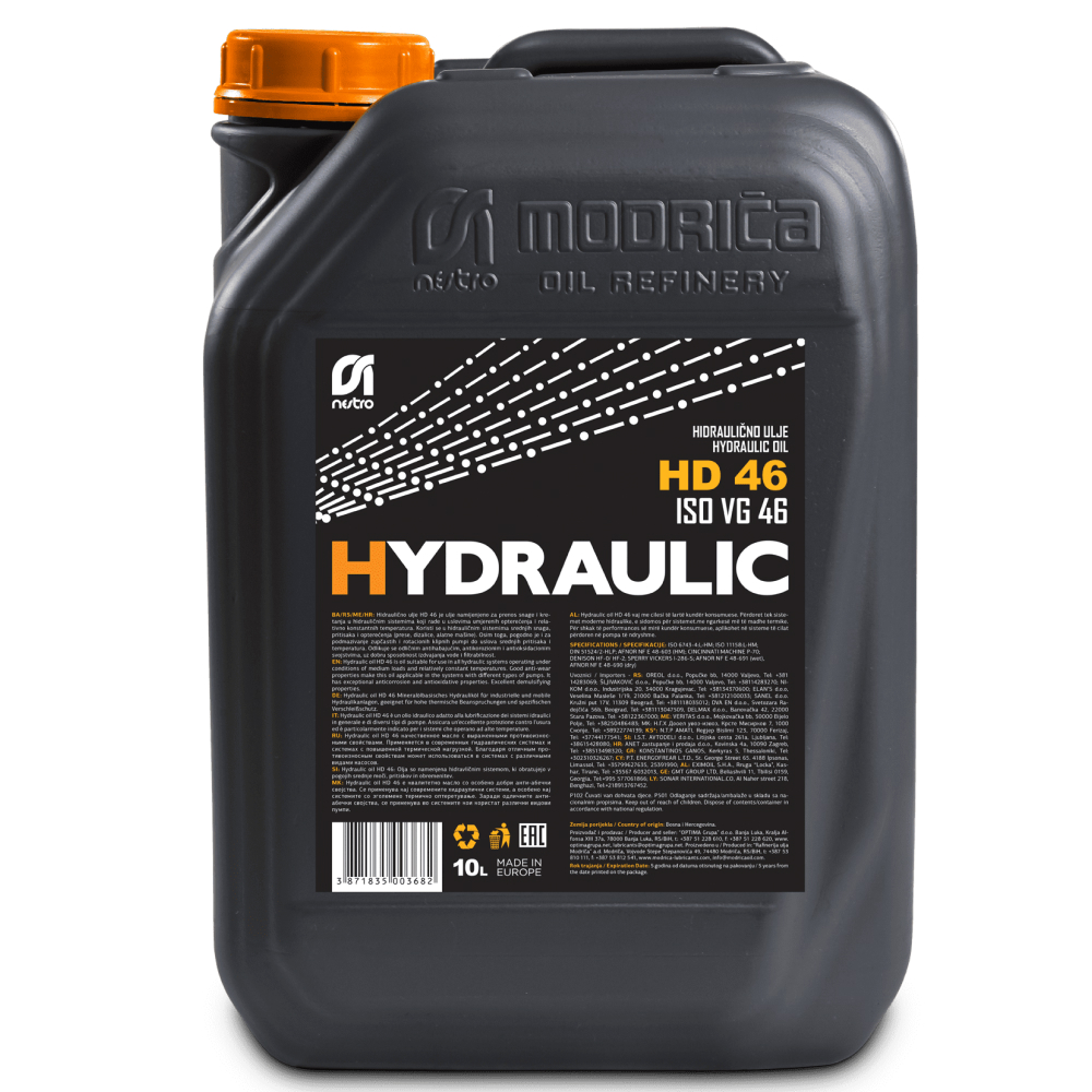 Гидравлическое масло NESTRO HIDRAULICNO ULJE HD 46 канистра 10л